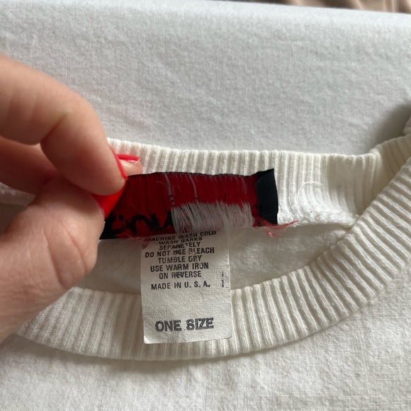 VTG RETRO 90s novelty oversized bunny shirt wearable art ONE SIZE artsy eclectic - Picture 5 of 9